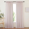 image:imageNICETOWN Sheer Linen Curtains 96 Inch Length for Bedroom Living Room 2 Panels Ivory Rod Pocket amp Back Tab Semi Sheer Drapes Privacy Semitransparent Farmhouse Window Treatment W52 x L96Blush Pink