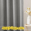 image:imageNICETOWN Sheer Linen Curtains 96 Inch Length for Bedroom Living Room 2 Panels Ivory Rod Pocket amp Back Tab Semi Sheer Drapes Privacy Semitransparent Farmhouse Window Treatment W52 x L96Charcoal Gray
