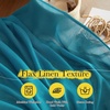 image:imageNICETOWN Sheer Linen Curtains 96 Inch Length for Bedroom Living Room 2 Panels Ivory Rod Pocket amp Back Tab Semi Sheer Drapes Privacy Semitransparent Farmhouse Window Treatment W52 x L96Peacock Green