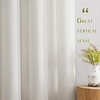 image:imageNICETOWN Sheer Linen Curtains 96 Inch Length for Bedroom Living Room 2 Panels Ivory Rod Pocket amp Back Tab Semi Sheer Drapes Privacy Semitransparent Farmhouse Window Treatment W52 x L96Natural