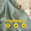 image:imageNICETOWN Sheer Linen Curtains 96 Inch Length for Bedroom Living Room 2 Panels Ivory Rod Pocket amp Back Tab Semi Sheer Drapes Privacy Semitransparent Farmhouse Window Treatment W52 x L96Olive Green