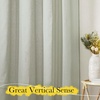 image:imageNICETOWN Sheer Linen Curtains 96 Inch Length for Bedroom Living Room 2 Panels Ivory Rod Pocket amp Back Tab Semi Sheer Drapes Privacy Semitransparent Farmhouse Window Treatment W52 x L96Sage Green