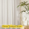 image:imageNICETOWN Sheer Linen Curtains 96 Inch Length for Bedroom Living Room 2 Panels Ivory Rod Pocket amp Back Tab Semi Sheer Drapes Privacy Semitransparent Farmhouse Window Treatment W52 x L96Natural