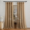 image:imageNICETOWN Sheer Linen Curtains 96 Inch Length for Bedroom Living Room 2 Panels Ivory Rod Pocket amp Back Tab Semi Sheer Drapes Privacy Semitransparent Farmhouse Window Treatment W52 x L96Camel