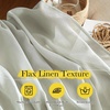 image:imageNICETOWN Sheer Linen Curtains 96 Inch Length for Bedroom Living Room 2 Panels Ivory Rod Pocket amp Back Tab Semi Sheer Drapes Privacy Semitransparent Farmhouse Window Treatment W52 x L96Sage Green
