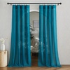 image:imageNICETOWN Sheer Linen Curtains 96 Inch Length for Bedroom Living Room 2 Panels Ivory Rod Pocket amp Back Tab Semi Sheer Drapes Privacy Semitransparent Farmhouse Window Treatment W52 x L96Peacock Green
