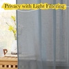 image:imageNICETOWN Sheer Linen Curtains 96 Inch Length for Bedroom Living Room 2 Panels Ivory Rod Pocket amp Back Tab Semi Sheer Drapes Privacy Semitransparent Farmhouse Window Treatment W52 x L96Smoke Blue