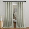 image:imageNICETOWN Sheer Linen Curtains 96 Inch Length for Bedroom Living Room 2 Panels Ivory Rod Pocket amp Back Tab Semi Sheer Drapes Privacy Semitransparent Farmhouse Window Treatment W52 x L96Sage Green