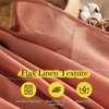 image:imageNICETOWN Sheer Linen Curtains 96 Inch Length for Bedroom Living Room 2 Panels Ivory Rod Pocket amp Back Tab Semi Sheer Drapes Privacy Semitransparent Farmhouse Window Treatment W52 x L96Burnt Orange