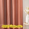 image:imageNICETOWN Sheer Linen Curtains 96 Inch Length for Bedroom Living Room 2 Panels Ivory Rod Pocket amp Back Tab Semi Sheer Drapes Privacy Semitransparent Farmhouse Window Treatment W52 x L96Burnt Orange