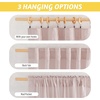image:imageNICETOWN Sheer Linen Curtains 96 Inch Length for Bedroom Living Room 2 Panels Ivory Rod Pocket amp Back Tab Semi Sheer Drapes Privacy Semitransparent Farmhouse Window Treatment W52 x L96Blush Pink