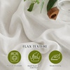 image:imageNICETOWN Sheer Linen Curtains 96 Inch Length for Bedroom Living Room 2 Panels Ivory Rod Pocket amp Back Tab Semi Sheer Drapes Privacy Semitransparent Farmhouse Window Treatment W52 x L96Natural