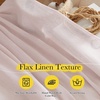 image:imageNICETOWN Sheer Linen Curtains 96 Inch Length for Bedroom Living Room 2 Panels Ivory Rod Pocket amp Back Tab Semi Sheer Drapes Privacy Semitransparent Farmhouse Window Treatment W52 x L96Blush Pink