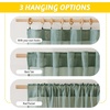 image:imageNICETOWN Sheer Linen Curtains 96 Inch Length for Bedroom Living Room 2 Panels Ivory Rod Pocket amp Back Tab Semi Sheer Drapes Privacy Semitransparent Farmhouse Window Treatment W52 x L96Olive Green