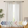 image:imageNICETOWN Sheer Linen Curtains 96 Inch Length for Bedroom Living Room 2 Panels Ivory Rod Pocket amp Back Tab Semi Sheer Drapes Privacy Semitransparent Farmhouse Window Treatment W52 x L96Natural