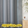 image:imageNICETOWN Sheer Linen Curtains 96 Inch Length for Bedroom Living Room 2 Panels Ivory Rod Pocket amp Back Tab Semi Sheer Drapes Privacy Semitransparent Farmhouse Window Treatment W52 x L96Smoke Blue