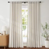 image:imageNICETOWN Linen Curtains 96 inch Long 2 Panels Set 55 Wide Thick Organic Flax Linen Blend Privacy Window Drapes Rod Pocket amp Back Tab with Light Filtering for BedroomLiving Room W55 x L96Beige