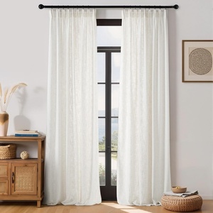 image:imageNICETOWN Linen Curtains 96 inch Long 2 Panels Set 55 Wide Thick Organic Flax Linen Blend Privacy Window Drapes Rod Pocket amp Back Tab with Light Filtering for BedroomLiving Room W55 x L96Vanilla