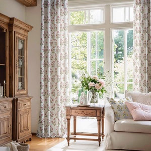 image:imageNICETOWN Linen Curtains 96 inch Long 2 Panels Set 55 Wide Thick Organic Flax Linen Blend Privacy Window Drapes Rod Pocket amp Back Tab with Light Filtering for BedroomLiving Room W55 x L96Z Pink 2