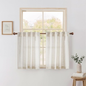image:imageNICETOWN Linen Curtains 96 inch Long 2 Panels Set 55 Wide Thick Organic Flax Linen Blend Privacy Window Drapes Rod Pocket amp Back Tab with Light Filtering for BedroomLiving Room W55 x L96Linen