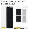 image:imageNICETOWN Blackout Draperies Window Curtain Panels AutumnWinter Thermal Insulated Solid Grommet Blackout CurtainsDrapes for Cafe Set of 2 42 inches by 50 inches Black