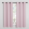 image:imageNICETOWN Nursery Essential Thermal Insulated Solid Grommet Top Blackout CurtainsDrapes 1 Pair 42 x 63 inches in Baby Pink