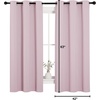 image:imageNICETOWN Nursery Essential Thermal Insulated Solid Grommet Top Blackout CurtainsDrapes 1 Pair 42 x 63 inches in Baby Pink