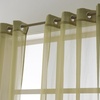 image:imageNICETOWN Sheer Window Curtain Panels  Ivory Eyelet Top Solid Voile for KitchenHotel 2 Pieces 54 Wide x 84inch LengthArmy Green