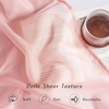 image:imageNICETOWN Sheer Window Curtain Panels  Ivory Eyelet Top Solid Voile for KitchenHotel 2 Pieces 54 Wide x 84inch LengthBaby Pink