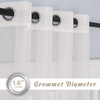 image:imageNICETOWN Sheer Window Curtain Panels  Ivory Eyelet Top Solid Voile for KitchenHotel 2 Pieces 54 Wide x 84inch LengthBeige
