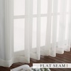image:imageNICETOWN Sheer Window Curtain Panels  Ivory Eyelet Top Solid Voile for KitchenHotel 2 Pieces 54 Wide x 84inch LengthBeige