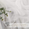 image:imageNICETOWN Sheer Window Curtain Panels  Ivory Eyelet Top Solid Voile for KitchenHotel 2 Pieces 54 Wide x 84inch LengthBeige