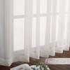 image:imageNICETOWN Sheer Window Curtain Panels  Ivory Eyelet Top Solid Voile for KitchenHotel 2 Pieces 54 Wide x 84inch LengthBeige