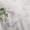 image:imageNICETOWN Sheer Window Curtain Panels  Ivory Eyelet Top Solid Voile for KitchenHotel 2 Pieces 54 Wide x 84inch LengthBeige