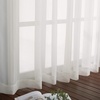 image:imageNICETOWN Sheer Window Curtain Panels  Ivory Eyelet Top Solid Voile for KitchenHotel 2 Pieces 54 Wide x 84inch LengthBeige
