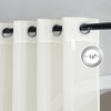 image:imageNICETOWN Sheer Window Curtain Panels  Ivory Eyelet Top Solid Voile for KitchenHotel 2 Pieces 54 Wide x 84inch LengthBeige