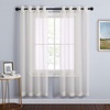 image:imageNICETOWN Sheer Window Curtain Panels  Ivory Eyelet Top Solid Voile for KitchenHotel 2 Pieces 54 Wide x 84inch LengthBeige