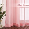 image:imageNICETOWN Sheer Window Curtain Panels  Ivory Eyelet Top Solid Voile for KitchenHotel 2 Pieces 54 Wide x 84inch LengthCoral