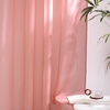 image:imageNICETOWN Sheer Window Curtain Panels  Ivory Eyelet Top Solid Voile for KitchenHotel 2 Pieces 54 Wide x 84inch LengthCoral Pink