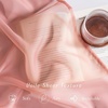 image:imageNICETOWN Sheer Window Curtain Panels  Ivory Eyelet Top Solid Voile for KitchenHotel 2 Pieces 54 Wide x 84inch LengthCoral Pink