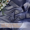 image:imageNICETOWN Sheer Window Curtain Panels  Ivory Eyelet Top Solid Voile for KitchenHotel 2 Pieces 54 Wide x 84inch LengthDark Blue