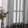 image:imageNICETOWN Sheer Window Curtain Panels  Ivory Eyelet Top Solid Voile for KitchenHotel 2 Pieces 54 Wide x 84inch LengthDark Grey