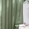image:imageNICETOWN Sheer Window Curtain Panels  Ivory Eyelet Top Solid Voile for KitchenHotel 2 Pieces 54 Wide x 84inch LengthForest Green