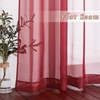 image:imageNICETOWN Sheer Window Curtain Panels  Ivory Eyelet Top Solid Voile for KitchenHotel 2 Pieces 54 Wide x 84inch LengthHaute Red