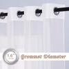 image:imageNICETOWN Sheer Window Curtain Panels  Ivory Eyelet Top Solid Voile for KitchenHotel 2 Pieces 54 Wide x 84inch LengthIvory