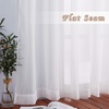 image:imageNICETOWN Sheer Window Curtain Panels  Ivory Eyelet Top Solid Voile for KitchenHotel 2 Pieces 54 Wide x 84inch LengthIvory