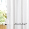 image:imageNICETOWN Sheer Window Curtain Panels  Ivory Eyelet Top Solid Voile for KitchenHotel 2 Pieces 54 Wide x 84inch LengthIvory