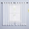 image:imageNICETOWN Sheer Window Curtain Panels  Ivory Eyelet Top Solid Voile for KitchenHotel 2 Pieces 54 Wide x 84inch LengthIvory