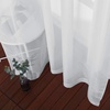 image:imageNICETOWN Sheer Window Curtain Panels  Ivory Eyelet Top Solid Voile for KitchenHotel 2 Pieces 54 Wide x 84inch LengthLight Gray