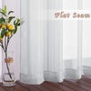 image:imageNICETOWN Sheer Window Curtain Panels  Ivory Eyelet Top Solid Voile for KitchenHotel 2 Pieces 54 Wide x 84inch LengthLight Gray